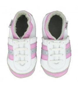 Oxxy babyslofjes sport wit roze Maat