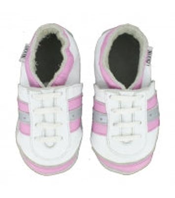 Oxxy babyslofjes sport wit roze Maat