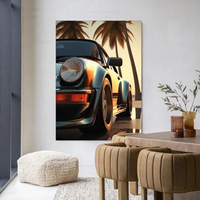 Urban Cotton Wandkleed 'Miami Style' 80 x 110cm in Frame - black