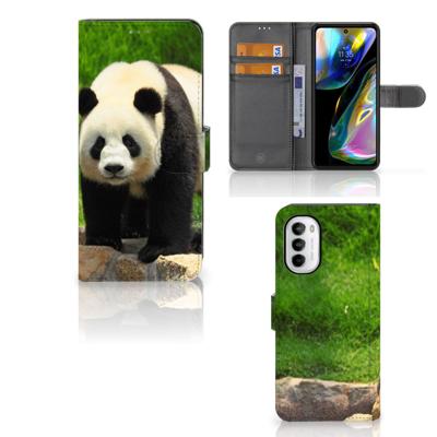 Motorola Moto G52 | Moto G82 | Telefoonhoesje | Met pasjeshouder | Panda
