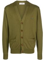 Vivienne Westwood cardigan à logo Orb brodé - Vert