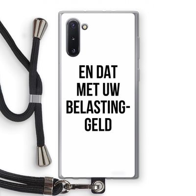 Belastinggeld: Samsung Galaxy Note 10 Transparant Hoesje met koord