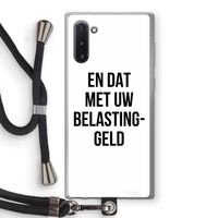 Belastinggeld: Samsung Galaxy Note 10 Transparant Hoesje met koord