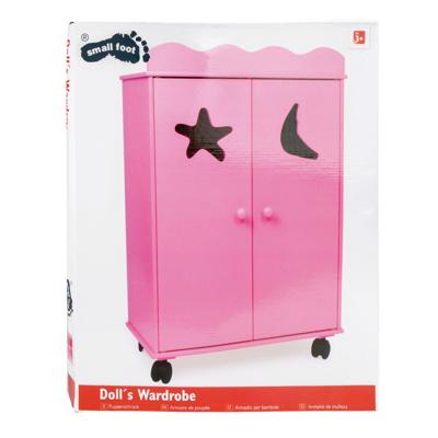 Small Foot houten poppen kledingkast roze