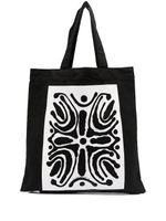 10 CORSO COMO sac cabas à motif abstrait - Noir