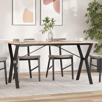 Eettafel Y-frame 160x80x75 cm massief grenenhout en staal