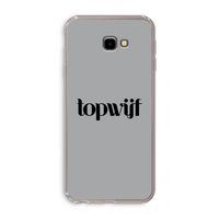 Topwijf Grijs Zwart: Samsung Galaxy J4 Plus Transparant Hoesje Topwijf Grijs Zwart: Samsung Galaxy J4 Plus Transparant Hoesje
