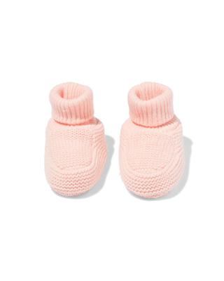 HEMA Newborn sloffen gebreid roze (roze)