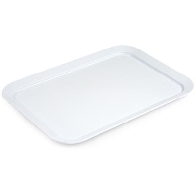 Plasticforte dienblad/serveerblad - Kunststof - 37 x 26 cm - wit - kopjes en glazen tray
