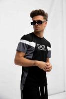 EA7 Emporio Armani Summer Block T-Shirt Heren Zwart - Maat XS - Kleur: WitZwart | Soccerfanshop - thumbnail