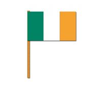 Luxe zwaaivlag/handvlag Ierland 30 x 45 cm   -