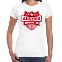 Oostenrijk / Austria schild supporter t-shirt wit voor dames