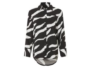 esmara Satijnen dames blouse (Patroon/zwart/wit, 44)