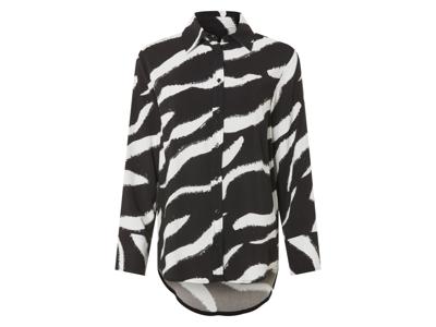 esmara Satijnen dames blouse (Patroon/zwart/wit, 36)