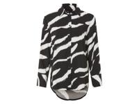 esmara Satijnen dames blouse (Patroon/zwart/wit, 44)