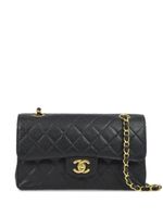 CHANEL Pre-Owned petit sac porté épaule Double Flap (2002) - Noir