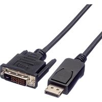 VALUE DisplayPort Kabel DP Male - DVI (24+1) Male, LSOH, zwart, 1 m
