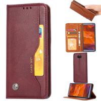 Knead huidtextuur horizontale Flip lederen case voor Sony Xperia 10 met foto frame & houder & kaartsleuven & portemonnee (wijn rood)