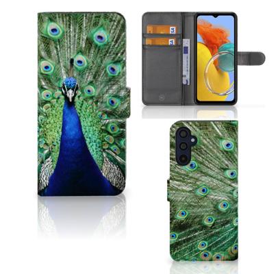 Samsung Galaxy M14 | Telefoonhoesje | Met pasjeshouder | Pauw