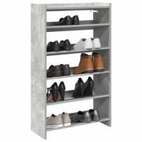 Schoenenrek 60x25x100 cm bewerkt hout betongrijs