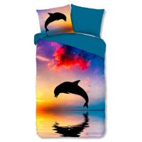 Dekbedovertrek Katoen Dolphin Dieren 140x200 Cm Ademend Good Morning - Dekbed-Discounter.nl