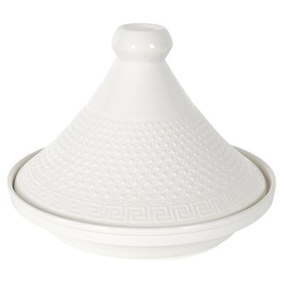 Tajine porselein - Marrakesh - wit - D25 cm - Oosterse stoofpan/kookpot