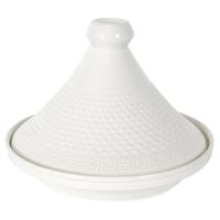 Tajine porselein - Marrakesh - wit - D25 cm - Oosterse stoofpan/kookpot