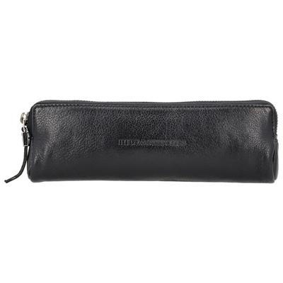 Hide & Stitches Leren Make Up / Pen Etui Porto Zwart