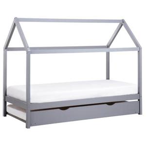 Beliani - CRILLON - Onderschuifbed - Grijs - 90 x 200 - Hout