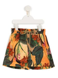 Lygia & Nanny short évasé à imprimé feuillage - Orange