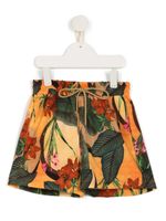 Lygia & Nanny short évasé à imprimé feuillage - Orange