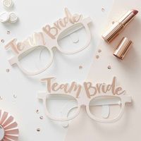 Ginger Ray Roze-roségouden Team bride brillen (8st)