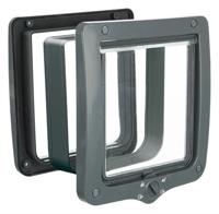 Trixie 4-weg kattenluik xl met tunnel grijs