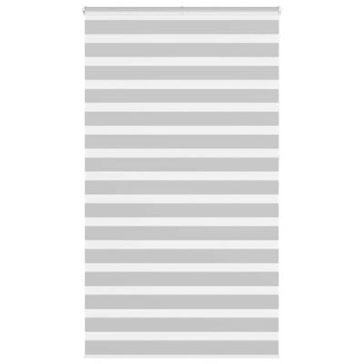 Zebra rolgordijn 130x230 cm stofbreedte 125,9 cm lichtgrijs