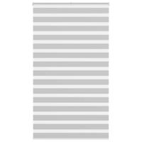 Zebra rolgordijn 130x230 cm stofbreedte 125,9 cm lichtgrijs