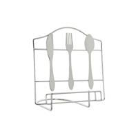 Lessenaar DKD Home Decor Bestekken Zilverkleurig Metaal Plastic 23 x 15 x 22 cm