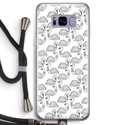 Zwanen: Samsung Galaxy S8 Transparant Hoesje met koord