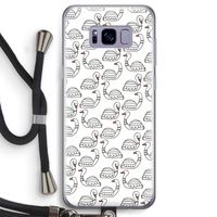 Zwanen: Samsung Galaxy S8 Transparant Hoesje met koord