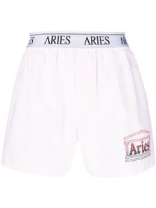 Aries short de sport à logo imprimé - Rose