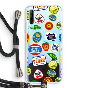 Fruitsticker: Huawei P Smart Pro Transparant Hoesje met koord