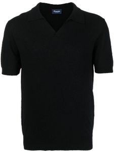 Drumohr polo en jersey à manches courtes - Noir