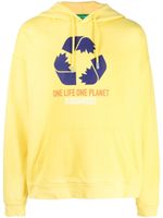 DSQUARED2 hoodie à slogan imprimé - Jaune - thumbnail