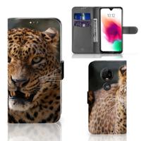 Motorola Moto G7 | G7 Plus | Telefoonhoesje | Met pasjeshouder | Luipaard