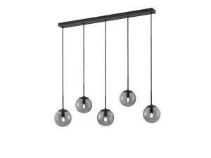 Trio 5-lichts hanglamp Balini zwart 308500542