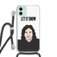 Let It Snow: iPhone 11 Transparant Hoesje met koord