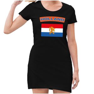 Zwart Holland met vlag jurk dames