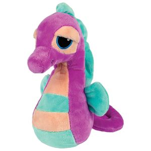 Suki Gifts pluche zeepaardje knuffeldier - cute eyes - paars/blauw - 21 cm