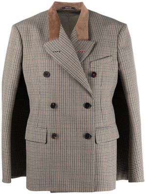 Maison Margiela blazer croisé à motif pied-de-poule - Tons neutres