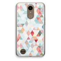 Gekleurde driehoekjes pastel: LG K10 (2017) Transparant Hoesje