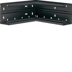 Binnenhoek zwart 65x100 mm, vast, voor wandgoot Tehalit RAL 9011 - grafietzwart
